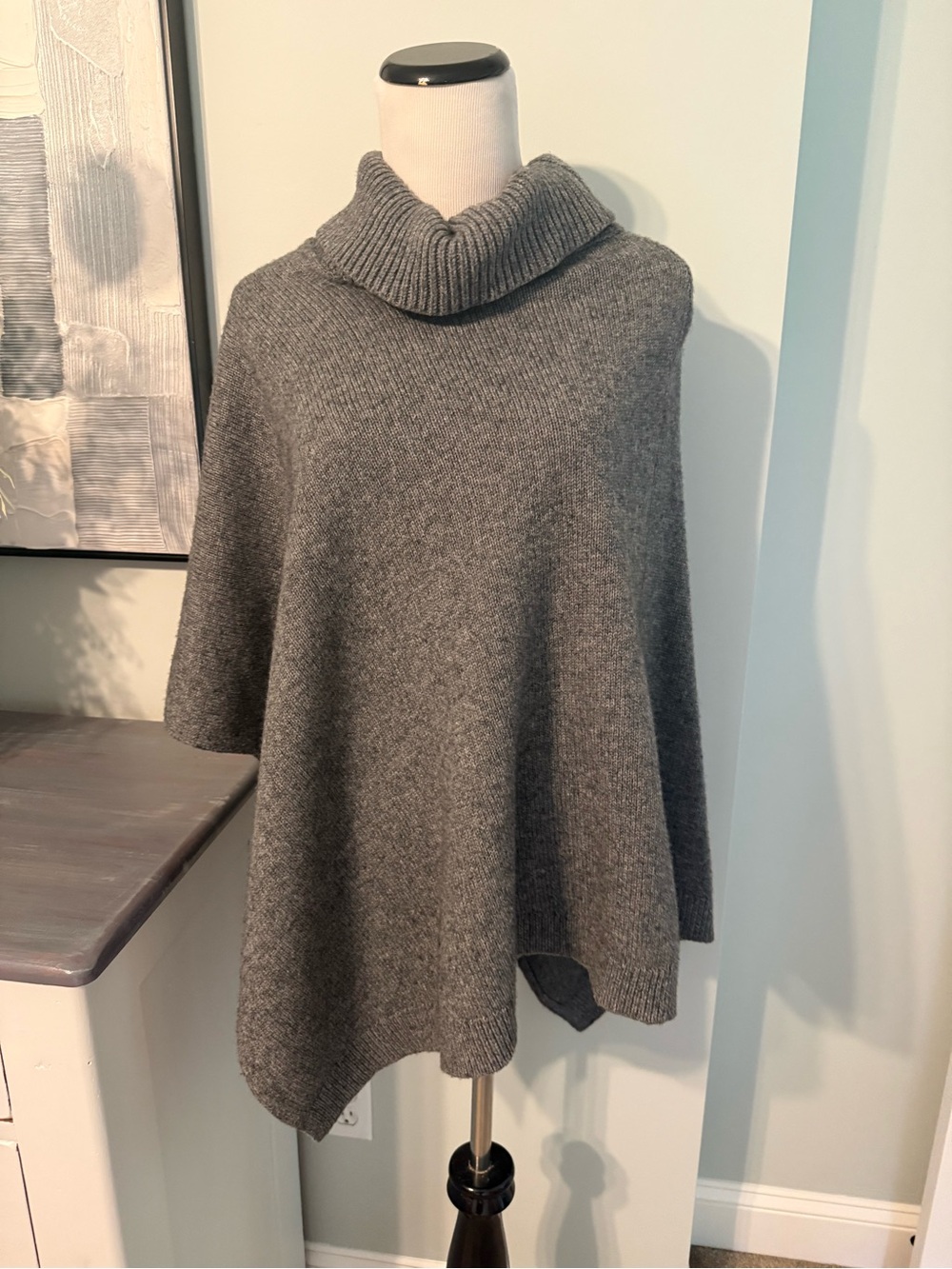 Gray Halogen Turtleneck Poncho Sweater - Women's Cozy Layer